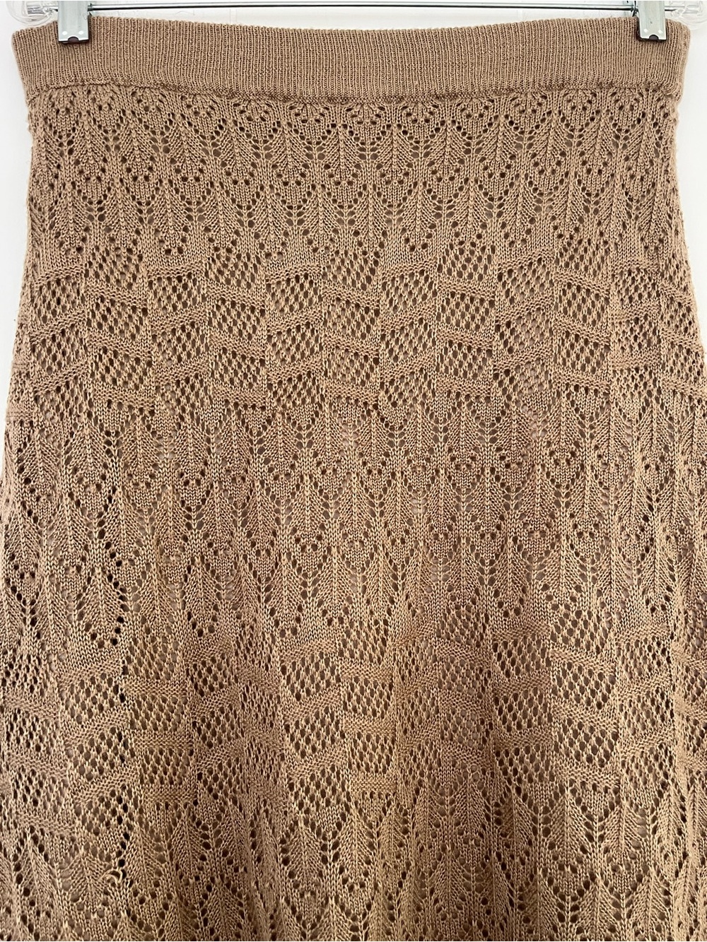Lapis Crochet Maxi Lined Skirt Coffee Brown Size Large - Picture 6 of 13